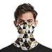 Fashion Modern Black White Gold Triangles Face Covers Exquisite Breathable Bandana Face Mask Scarf Soft Dust-proof Windproof Neck Gaiter Fashion Winter Neck Warmer Gator Scarf for Adult Face Shield