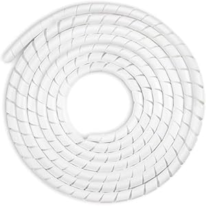 AGPTEK Kabelschlauch, Kabelschutzschlauch 12-25mm, 6m Organizer Kabelkanal, Kabelhülle Schutz, Flexible Kabelsalat, Weiß