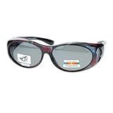Polarized Sunglasses Fit Over Glasses for Small Glasses Oval Frame Mix Print