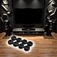 Precisiongeek Lautsprecher-Spikes, schwarzes Aluminium, 20 mm Durchmesser, abgeschrägte Form, für HiFi-Ständer, Lautsprecher, Soundbar, 8 Stück