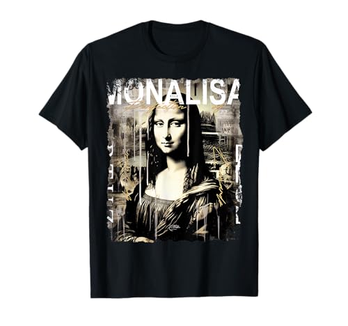 Arte Graffiti Abstracto Arte Leonardo Da Vinci Mona Lisa Camiseta