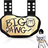 Deepflair Football Backplates Sports Football Back Plate Breathable Rugby Back Pads Hard Shell Lower Back Youth Backplate Protector Curved Design Protective Accessories for Youth and Kids (Small Size)