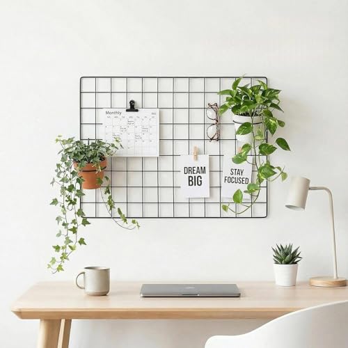Kaforise Wire Wall Grid Panel, Multifunction Painted Photo Hanging Display