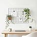 Kufox Multifunction Metal Mesh Grid Panel,Wall Decor/Photo Wall/Wall Art Display & Organizer,Pack of 2 Pcs,Size:25.6" x 17.7",Black