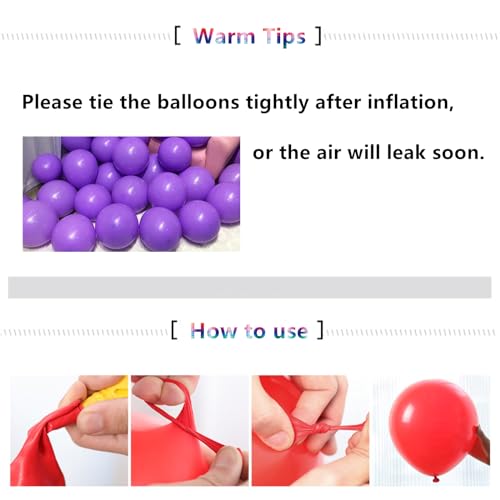 Image of 5 inch Purple Party Balloons, 100 pcs Mini Purple Latex Balloons for Birthday Wedding Baby Shower Decorations (Dark Purple)