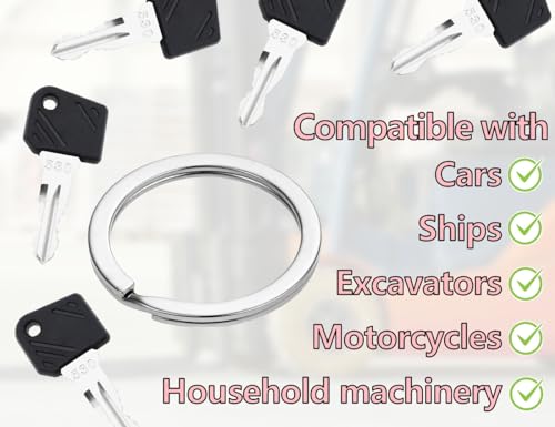Lhbwhiz Zündschlüssel Set,5 Stück Zündschlüssel und 1 Stück Schlüsselbund,Kompatibel mit He-li-Gabelstaplern,Kompatibel mit Lin-de-Gabelstaplern 702 801 802 503 530,für Schwere Geräte Ersatzschlüssel