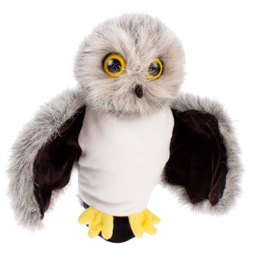 Beleduc Handpuppe Eule - Bewährt im Kindergarten, Mehrfarbig, Rollenspiel und Puppentheater, Lernspielzeug, Motorik fördern, Pädagogisches Spielzeug für Kita und Zuhause, für Kinder ab 3 Jahre