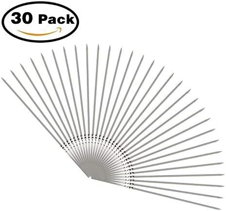 Metal Kabob Skewers, 13'' Barbecue Skewers Flat Long Thick Stainless Steel Kabab Grill Sticks Reusable & Eco-friendly Wide BBQ Sticks Set for Shish Grilling BBQ Skewers, 30 Pack