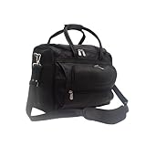 Piel Leather Small Computer Carry-All Bag, Black, One Size