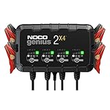 NOCO GENIUS2X4, 4-Bank, 8-Amp (2-Amp Per Bank) Fully-Automatic Smart Charger, 6V And 12V Battery Charger, Battery Maintainer, Trickle Charger, And Battery Desulfator With Temperature Compensation