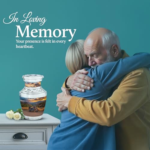 Image of Bike Urn Memorial Urns Cremation Urn for Adults 3 Inch 2 Qty | Miniature Urns for Human Ashes Human Remains Urn