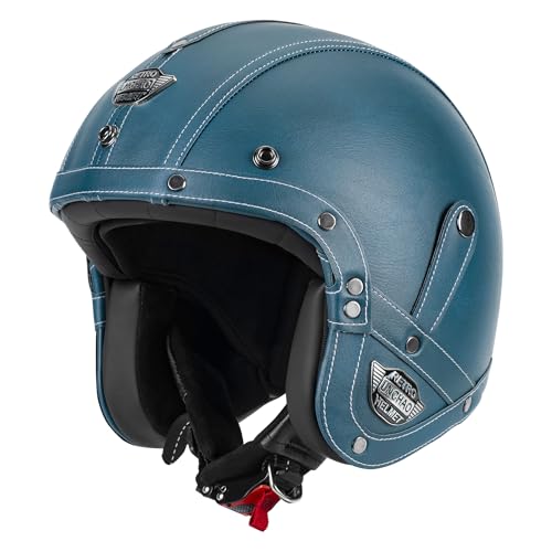 LNCHAO Handmade Leather 3/4 Helmet