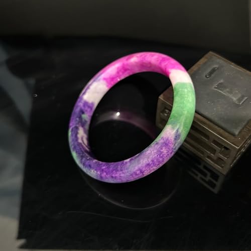Bracelet en jade pierre colorée véritable de prestige