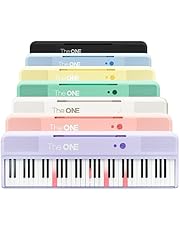 The ONE Smart Keyboard COLOR 61 Lighted Keys Piano Keyboard, Electric Piano for Beginners with 256 Tones, 64 Polyphony, Built-in LED Lights &amp; Apps, Supports USB MIDI/Headphones (Purple)
