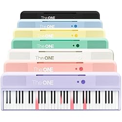 The ONE Smart Keyboard COLOR 61 Lighted Keys Piano Keyboard, Electric Piano for Beginners with 256 Tones, 64 Polyphony, Built-in LED Lights & Apps, Supports USB MIDI/Headphones (Purple)