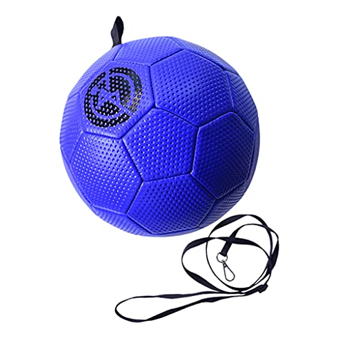 lazyfun For Smart Football With Tether For Juggling Foot Control Kicking Practice Adjustable Cord Outdoor Soccer Equipment Soccer Training Aids For Teens, 3# blue