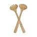 Talisman Designs  Beechwood Salad Serving Set, Nature Design , Laser Etched Fork and Spoon, 12-inches Long