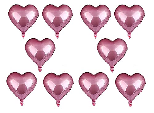 Party Products Mini Heart Shape Foil Balloon (RosePink, 10 Pcs)-image-28