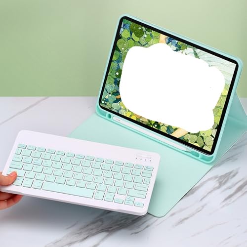 Funda con teclado QWERTY para iPad Pro 13 2024 con ranura de bolígrafo negro 6