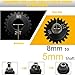 Fraizoe RC 18T M1 8mm Steel Pinion Gear with 8mm to 5mm Adapter Shaft for Traxxas 1/5 X-MAXX 1/10 RC Car Buggy Truck, Available in 14T to 30T Mod 1 Motor Gear for Enhanced Performance and Durability