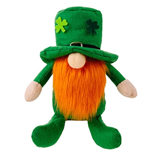 Día de Patricio Gnomos Green Leprechaun Ornamento Enano Sueco para la decoración del día de Patricio Muñecas coleccionables