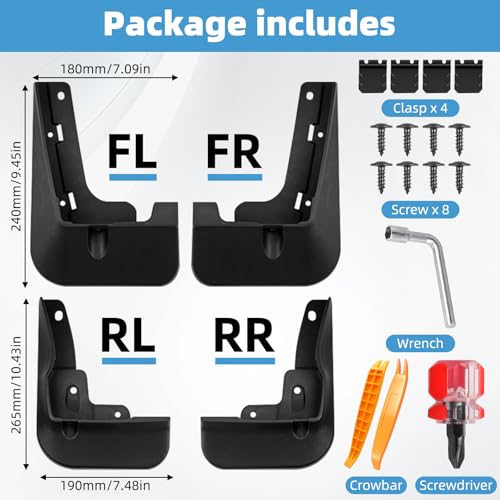 Image of Mud Flaps Fit for Toyota Camry 2025 2026 Hybrid SE XSE Splash Guard 9th Gen Camry SE XSE Mudguards Mudflaps Protection Accessories(Not for LE XLE)