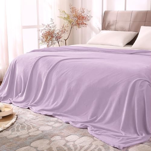 Image of BEDELITE Fleece Blanket King Size Blankets for Bed, Luxury Plush Cozy Fuzzy Blanket 108x90 inches, Super Soft Warm Lightweight Throw Blanket All Seasons Suitable, Lilac