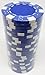 Poker Chips - (25) Blue Dice Mold 11.5 g Clay Composite