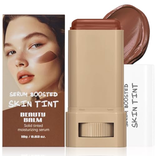Base de Maquillaje en Barra, Stick De Base Ligera Hidratante, Serum Boosted Skin Tint, Textura Cremosa Contorno, Resistente Al Agua, Acabado Mate Natural, para Todas Las Pieles, #02