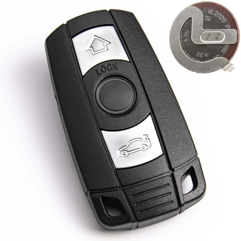 Boîtier de clé + batterie compatible avec BMW 1 E87 3 E90 E92 5 E60 E61 ...