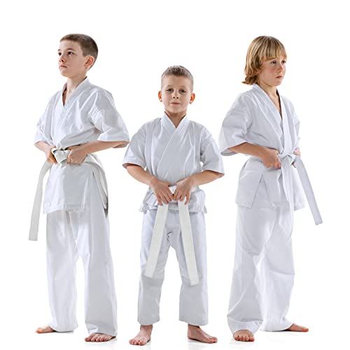4 Pieces White Taekwondo Belt Cotton Judo Hapkido Martial Arts Uniform Karate Belt Universal Fit Rank Belt Martial Arts Belt For Men Women Martial Arts Sports Costume Supplies (47 Inch) #TOP5