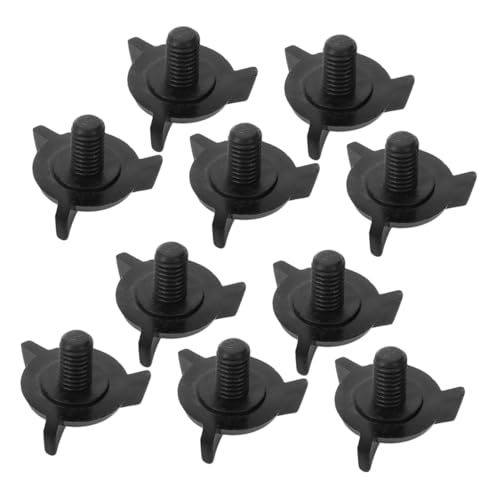 PLAFOPE 10 piezas Tornillos de Plástico para Casco de Moto Kit de Montaje para Visera de Casco Todoterreno Accesorios Resistentes y Fáciles de Instalar Color Negro
