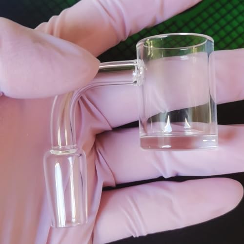 1inch Laboratory Glass Funnel with Right-Angle Buffer Zone - Borosilicate Glass for Chemical Filtration & Liquid Transfer