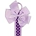 ALLYDREW Long Ribbon Hair Clip & Hair Bow Holder - Purple Polka Dots