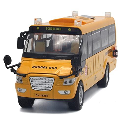 Brinquedos de ônibus escolar para crianças - Brinquedo de ônibus escolar amarelo puxar para trás car