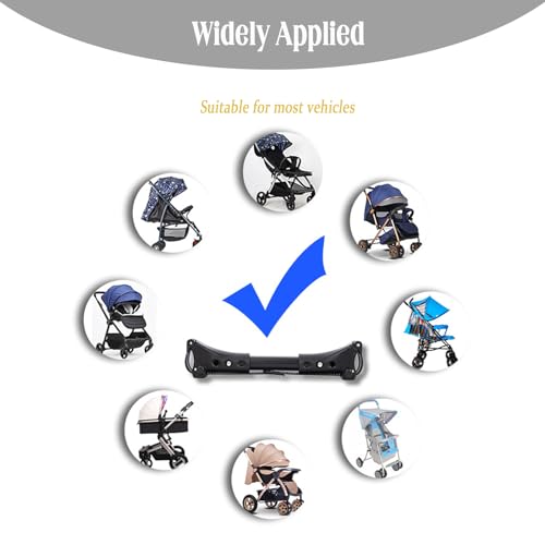 Verbindungsstücke für Kinderwagen, 3 Zwillings-Kinderwagen-Verbindungs, Sicherheits-Doppelschirm-Verbindungs, Universals Connecting Set- Kinderwagen, Zwei Kinderwagenverbind (Schwarz)