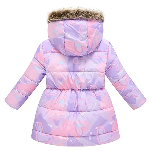 Kids Boys Girls Floral Print Winter Coat Hooded Snowsuit Warm Hooded Down Windproof Puffer Jacket Outerwear2