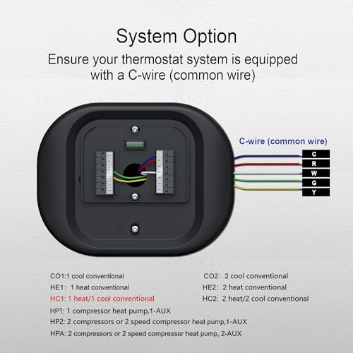 Smart Thermostat 3H/2C, WiFi Household Thermostat for Heat Pump and Conventional Multi-Stage System, Easy DIY Installation, Voice Control, Support Alexa and Google Home, C-Wire Required - Image 6