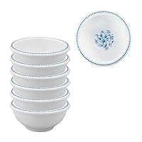 Supreme Housewares Mini Bowl set of 6, for Appetizer Dessert Snack Fruit Side Dishes, 3.375 Inch Bowl (Blue and White Floral)