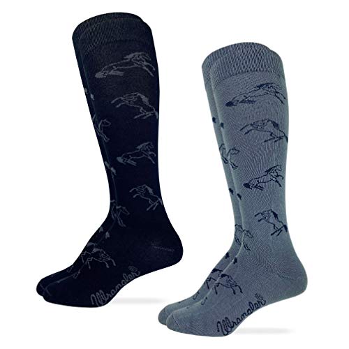 Wrangler Women's Horse Pattern Knee High Boot Socks (2 Pairs)