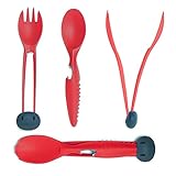 comprar menaje camping PERFECTO PARA VIAJAR: ya sea su próxima gran aventura de campamento o el viaje diario a la oficina, el 7 en 1 es el juego de utensilios de viaje perfecto. ¡Contiene todas las herramientas esenciales para cocinar y comer que necesitará para su próximo viaje de campamento / pesca, picnic, caminata o simplemente para llevar su lonchera en la oficina!