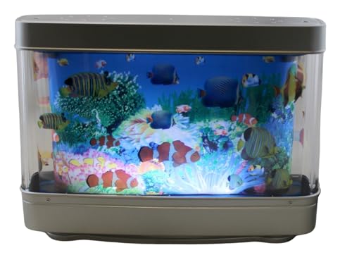 Realistic Moving Tropical Fish Aquarium Lamp 110V USA