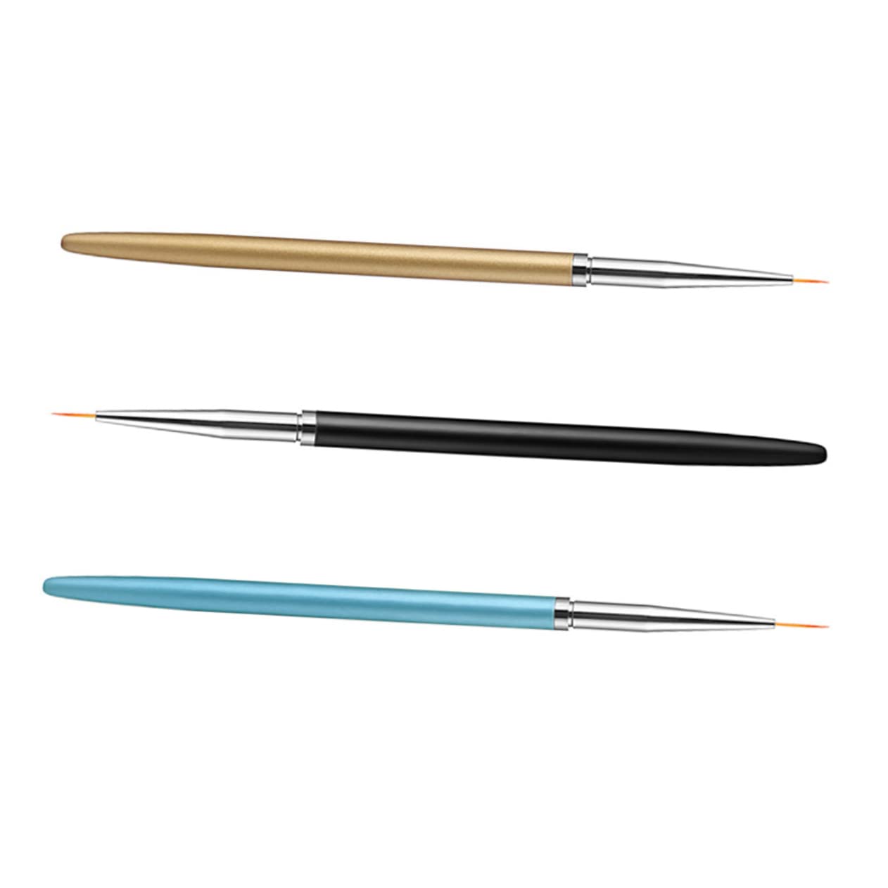 PartyKindom 3pcs Nail Art Pens Set Manicure Carving Drawing Painting Tools Diy Nail Supplies Long Handle