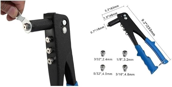 Thickness One Way Hand Rivet Gun 40 Redundant And 4 Types Of Rivets