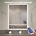 byecold LED Badspiegel Antibeschlag 60x80CM, Badezimmerspiegel Wandspiegel Lichtspiegel mit Touchschalter, WiFi Wetterstation & Datum, Smart Mirror, Vertikal