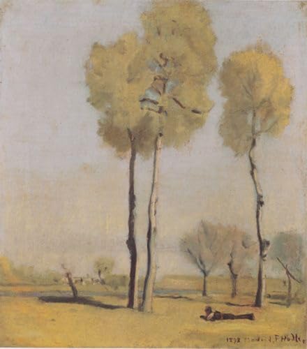Tableau toile paysage espagnol par Ferdinand Hodler pour décoration murale de salon 60x90cm