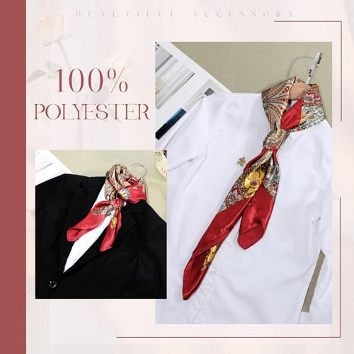 Sintege 3 Pcs 35 Inch Silk Head Scarf Large Square Neck Sleeping Hair Wrapping Satin for Women4