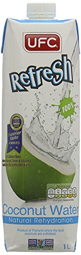 UFC Reines Kokoswasser 100% Pure Kokosnusswasser Thailand 1 Litre Packung (Packung mit 4 Stücken) Cover