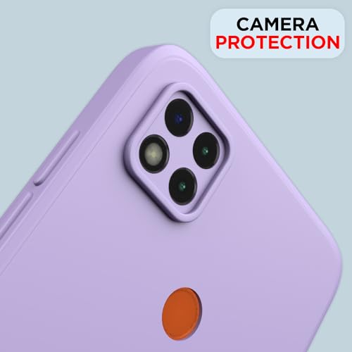Image of Outlouders Back Cover for Redmi 10A / 10A Sport /Redmi 9 /9 Activ / 9C / Poco C31 | Camera Protection | Durable Soft Matte Silicone Bumper Case (Purple)