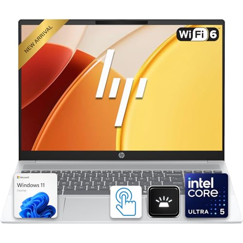 Image of HP OmniBook 5 16 inch 2K Touchscreen Laptop | Intel Core Ultra 5 Processor | 16GB DDR5 RAM | 512GB PCIe SSD | Win 11 | Full-Size, Backlit Keyboard | Wi-Fi 6 | Work, Study & Everyday Use